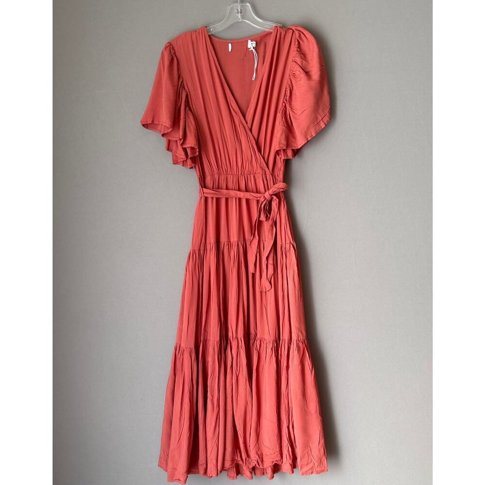 Princess Polly sz‎ 4 coral A-line midi sundress Dress NWOT